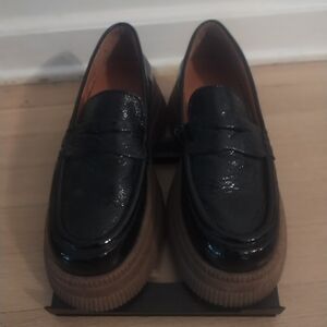 Ganni Wallaby Loafer Black Patent Size 41/11